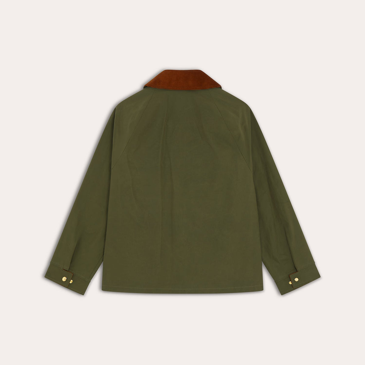 Blouson en coton ciré vert