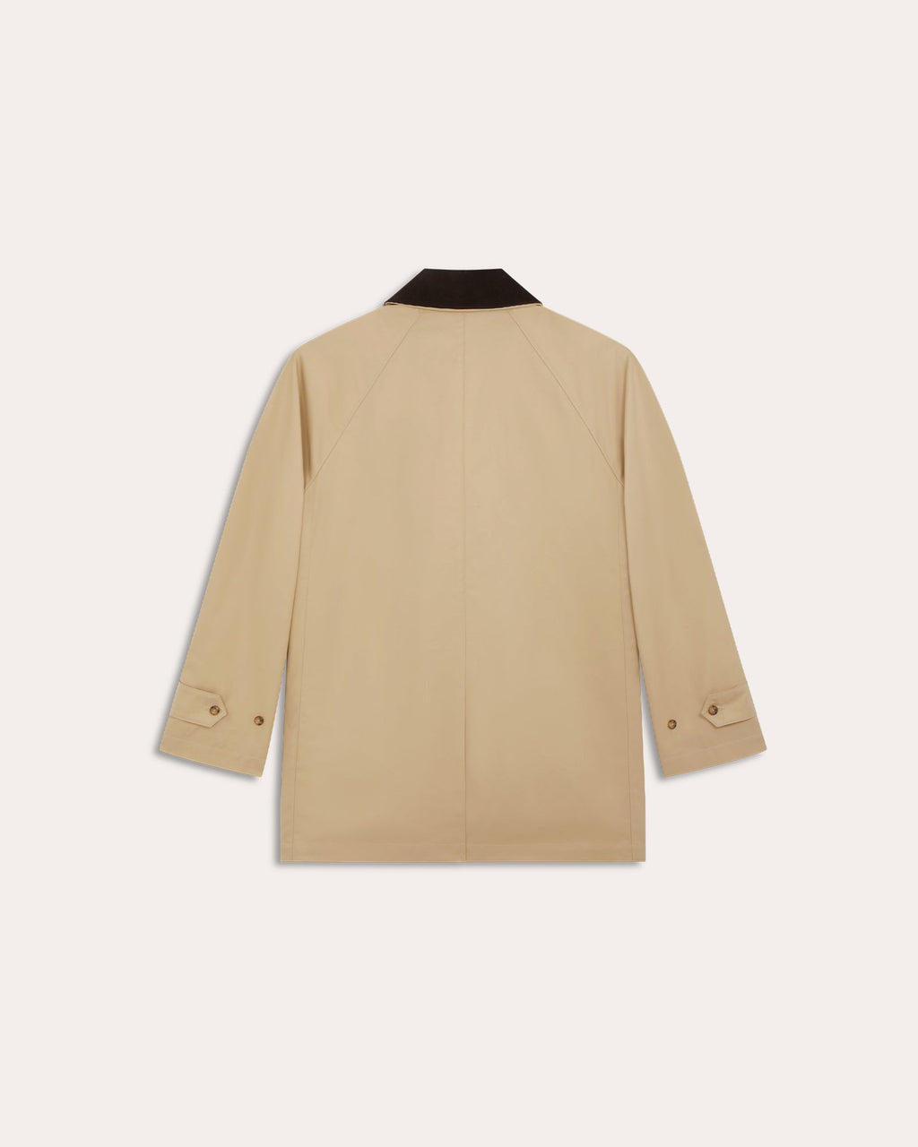 Manteau car coat en coton imperméable beige