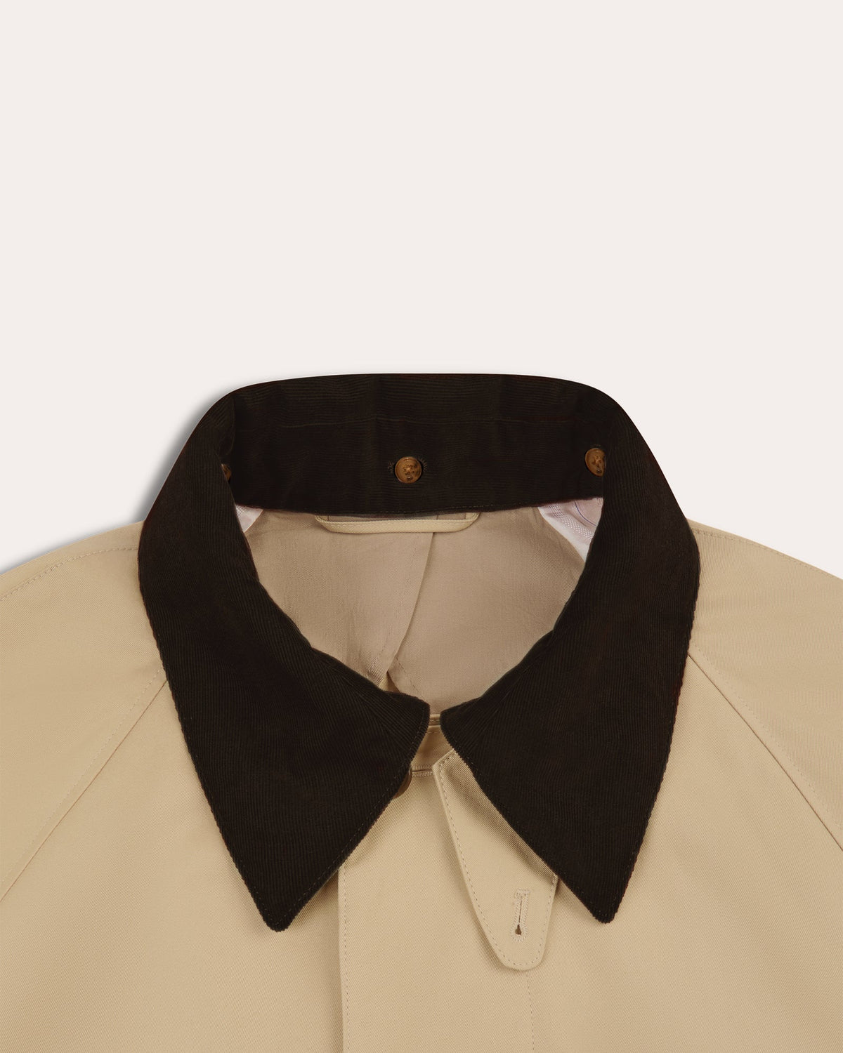 Manteau car coat en coton imperméable beige