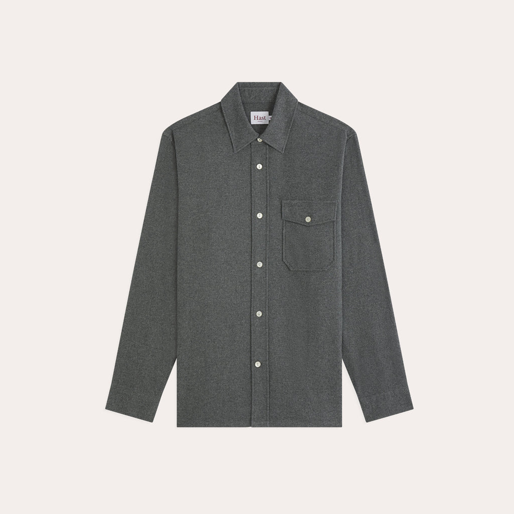 Surchemise en flanelle grise