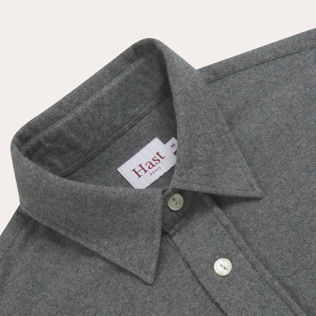 Surchemise en flanelle grise