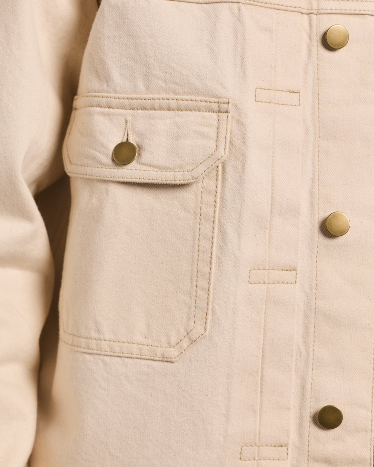Veste en jean écrue col velours type II