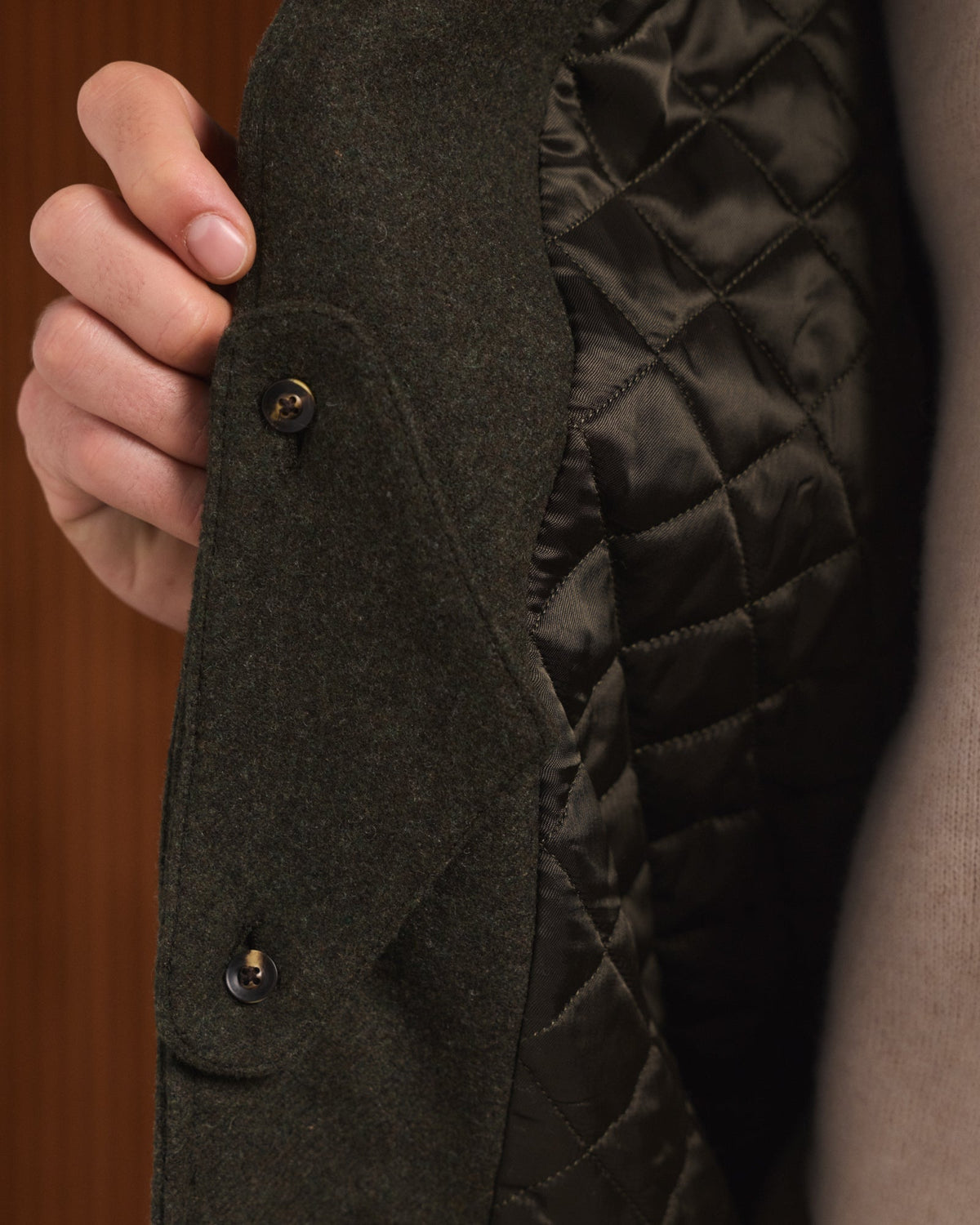 Blouson en laine vert