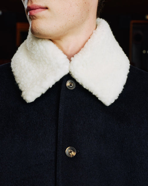 Blouson en laine Loden marine