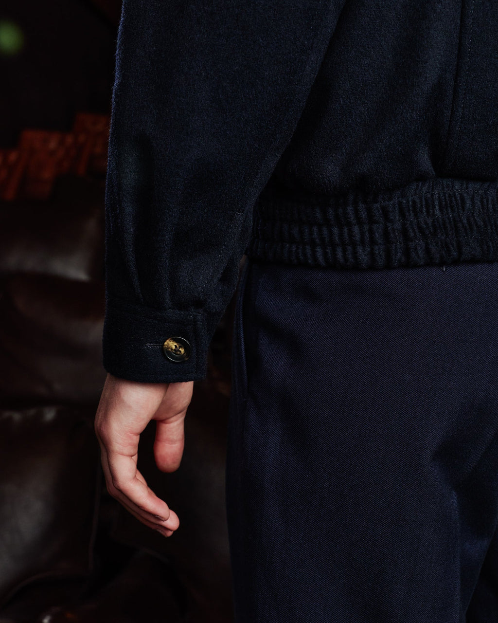 Blouson en laine Loden marine