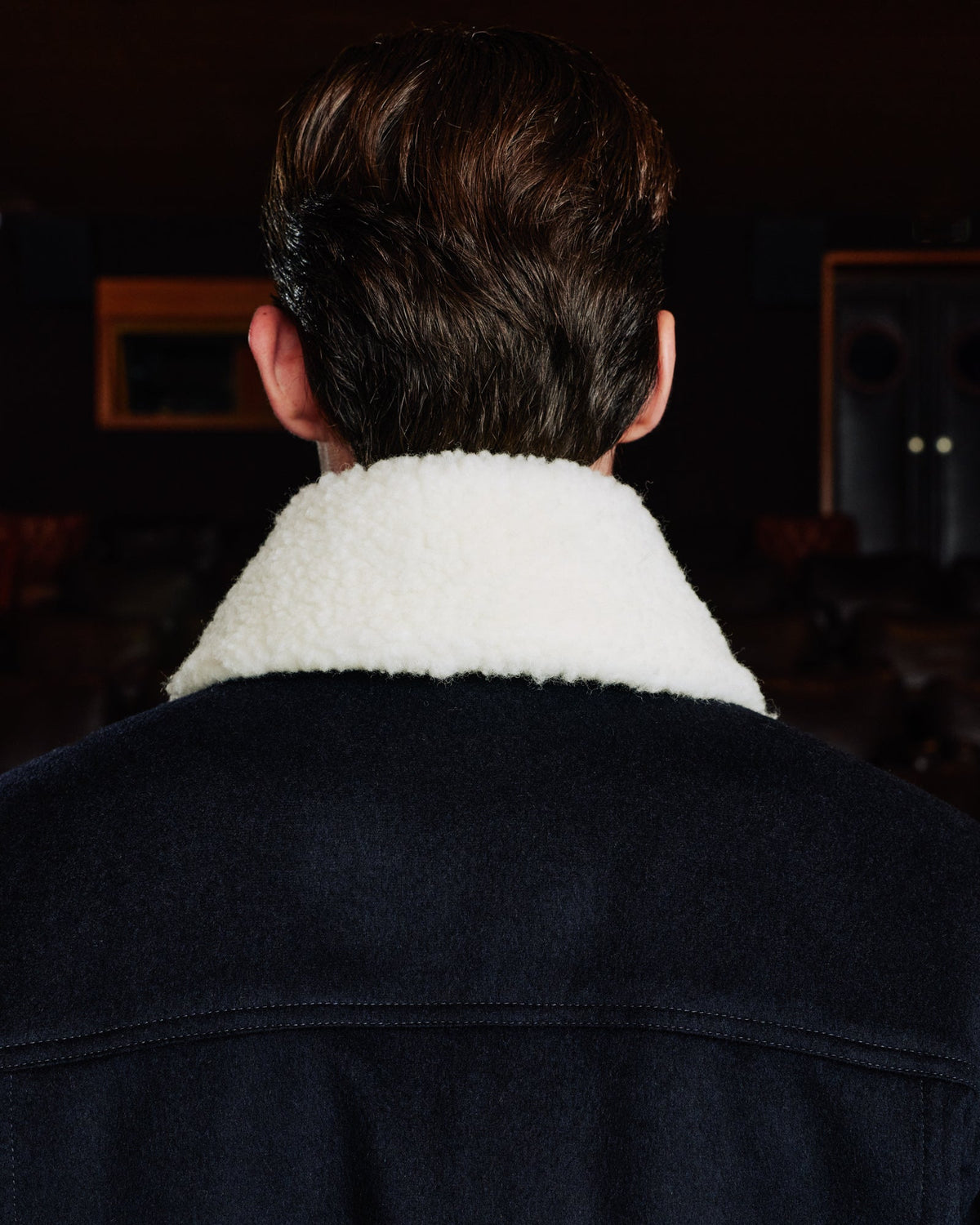 Blouson en laine Loden marine