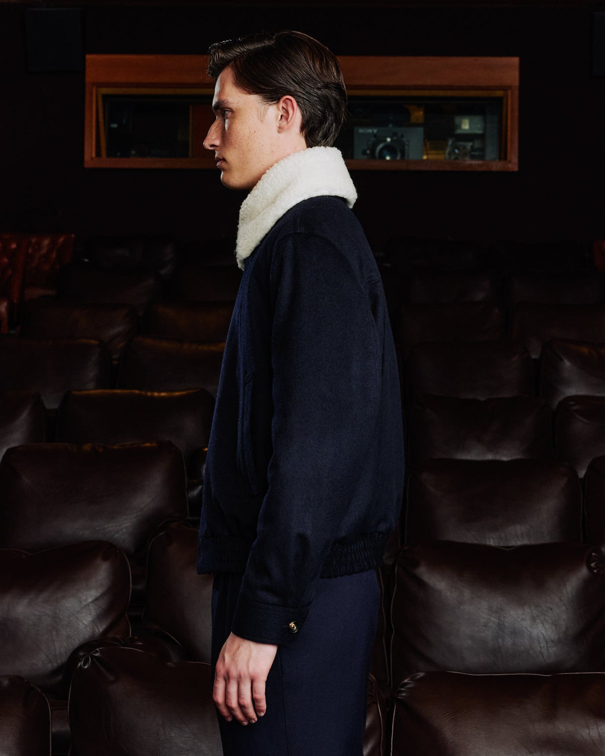 Blouson en laine Loden marine