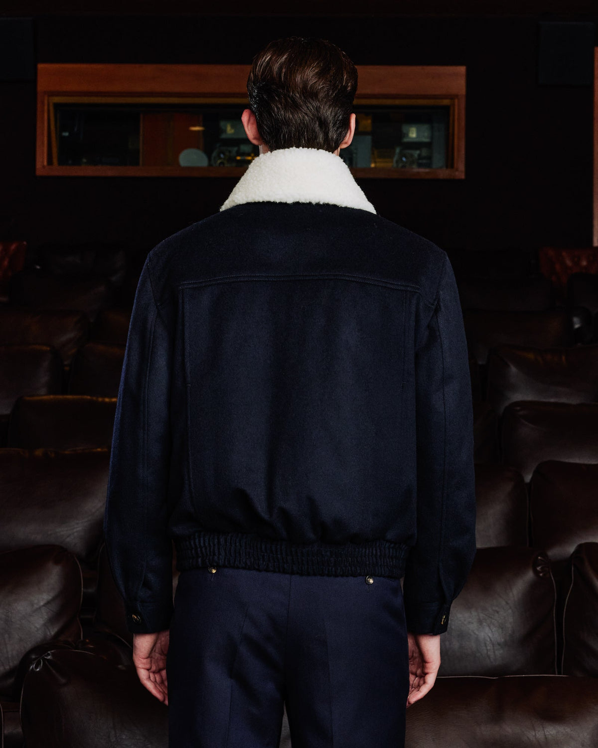 Blouson en laine Loden marine