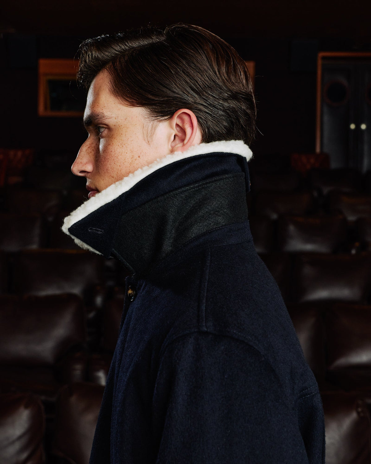 Blouson en laine Loden marine