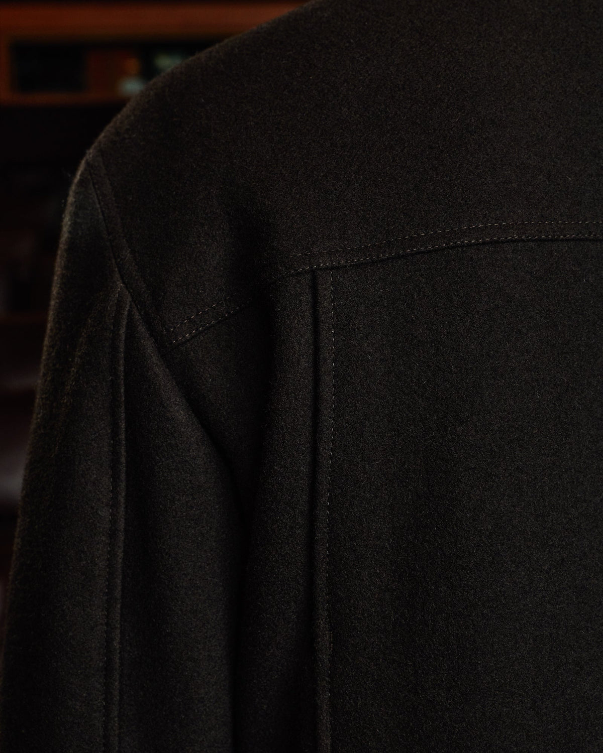Blouson en laine marron