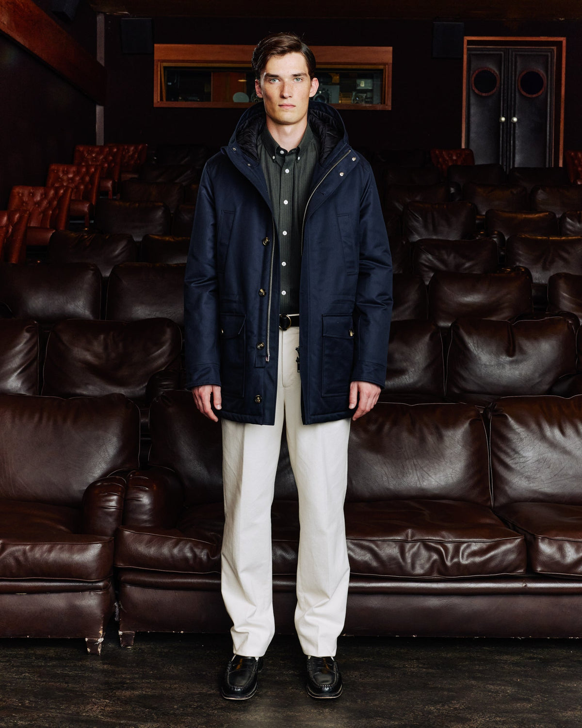 Parka en coton marine 100% naturelle