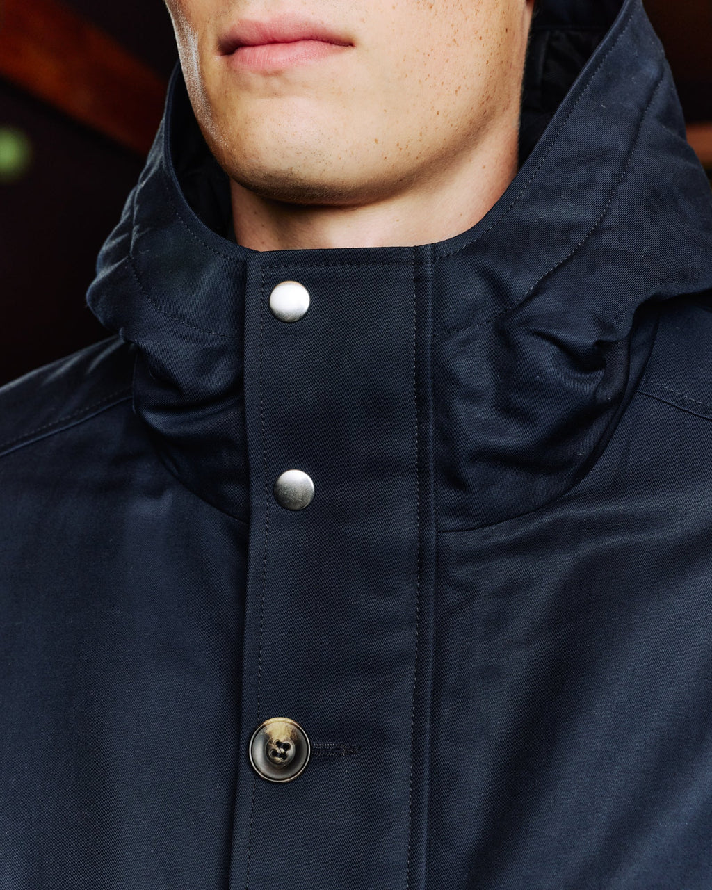 Parka en coton marine 100% naturelle