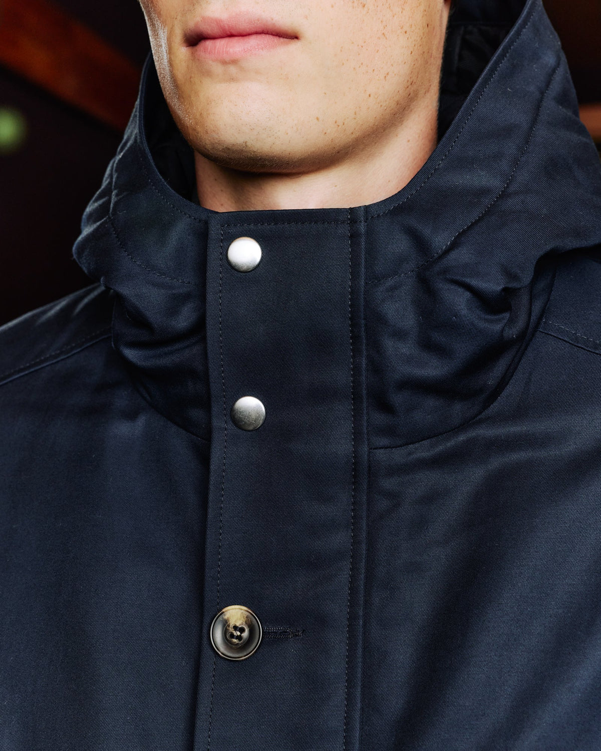 Parka en coton marine 100% naturelle