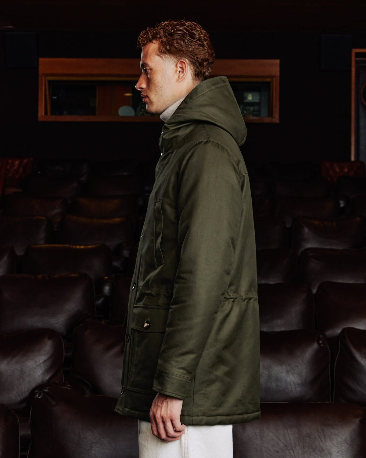 Parka en coton kaki 100% naturelle