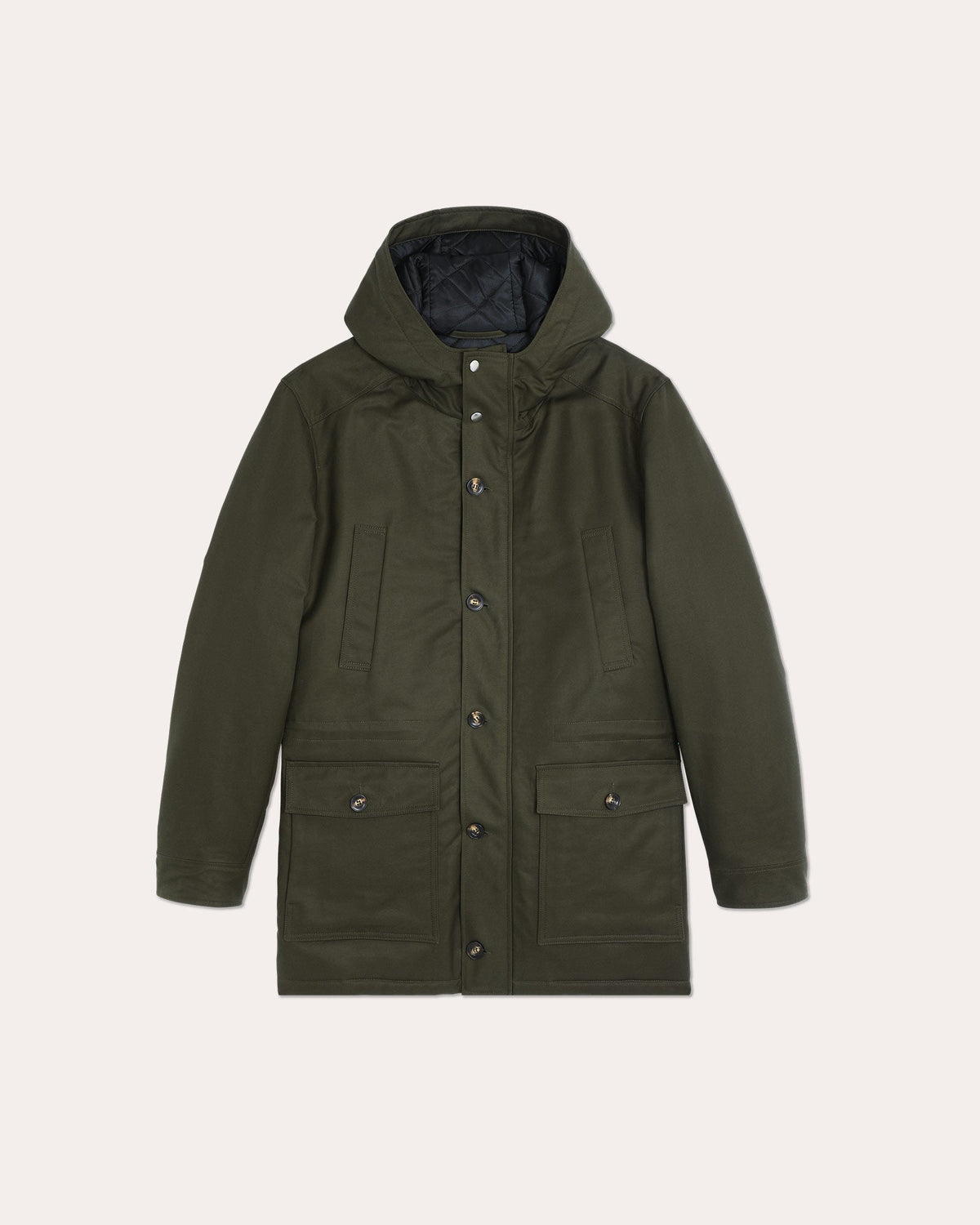 Parka en coton kaki 100% naturelle