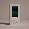 Pack de chaussettes en coton marine, vert, écru