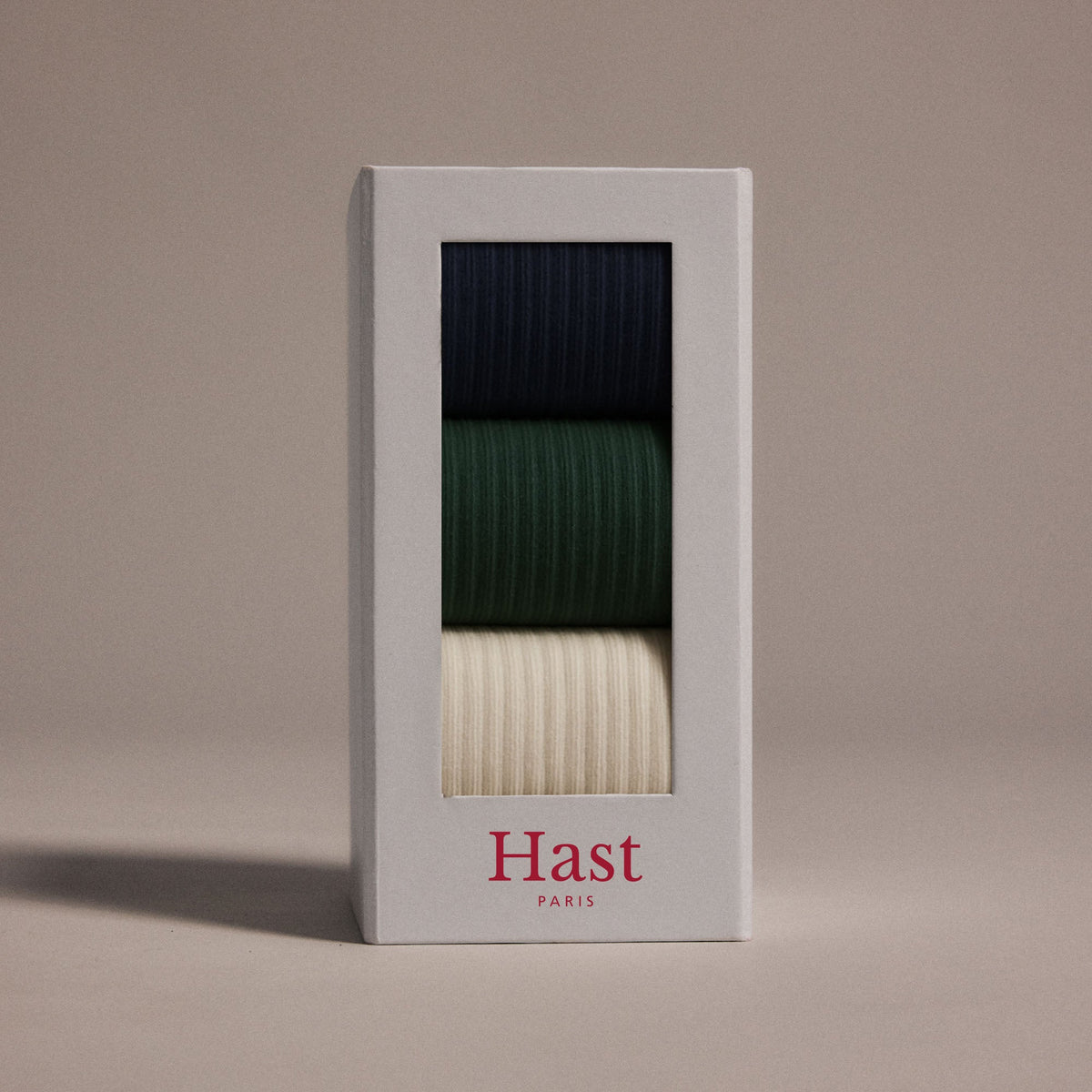 Pack de chaussettes en coton marine, vert, écru