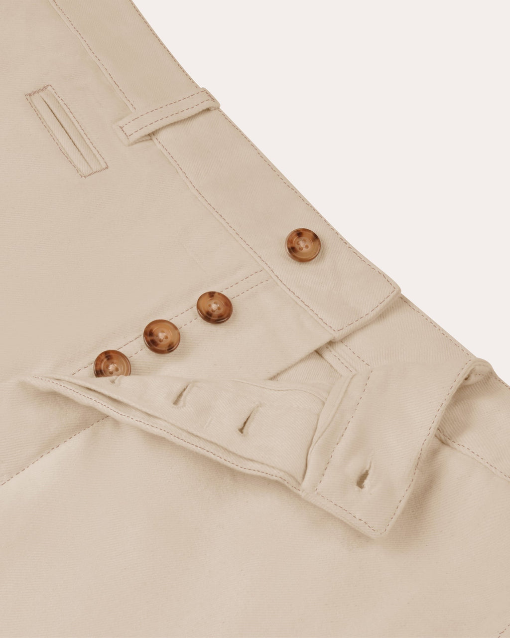 Pantalon large en denim écru