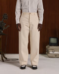 Pantalon large en denim écru
