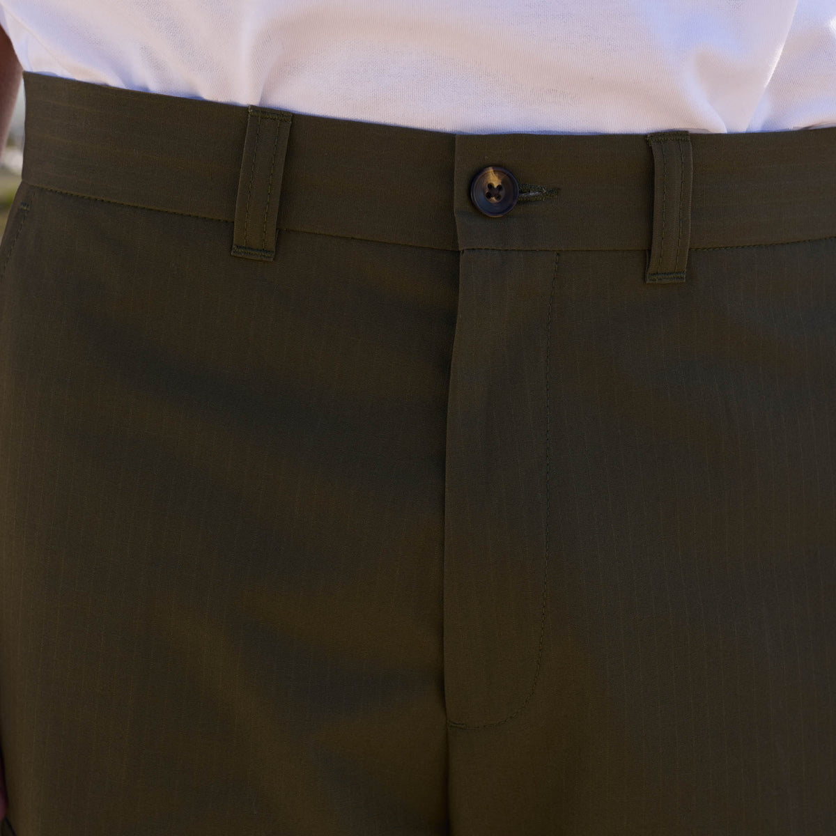 Pantalon cargo kaki en ripstop japonais