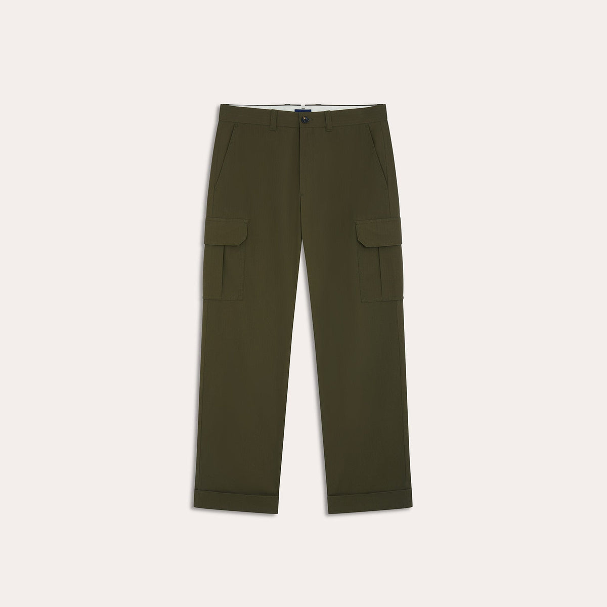 Pantalon cargo kaki en ripstop japonais