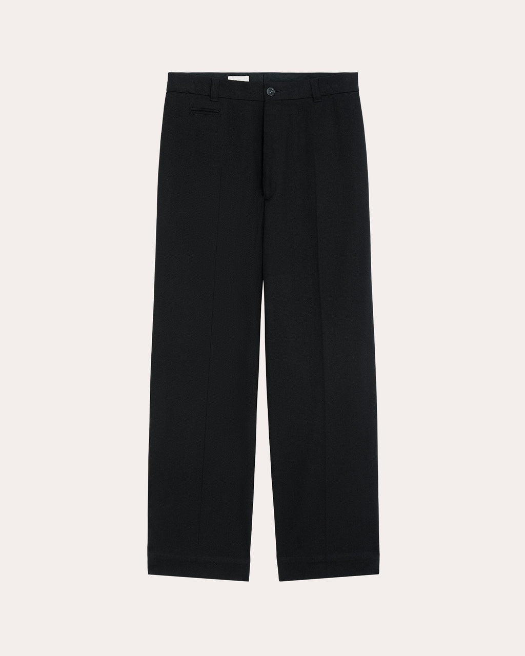 Pantalon jambe large en coton noir, inspiration workwear