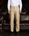 Pantalon casual en coton beige
