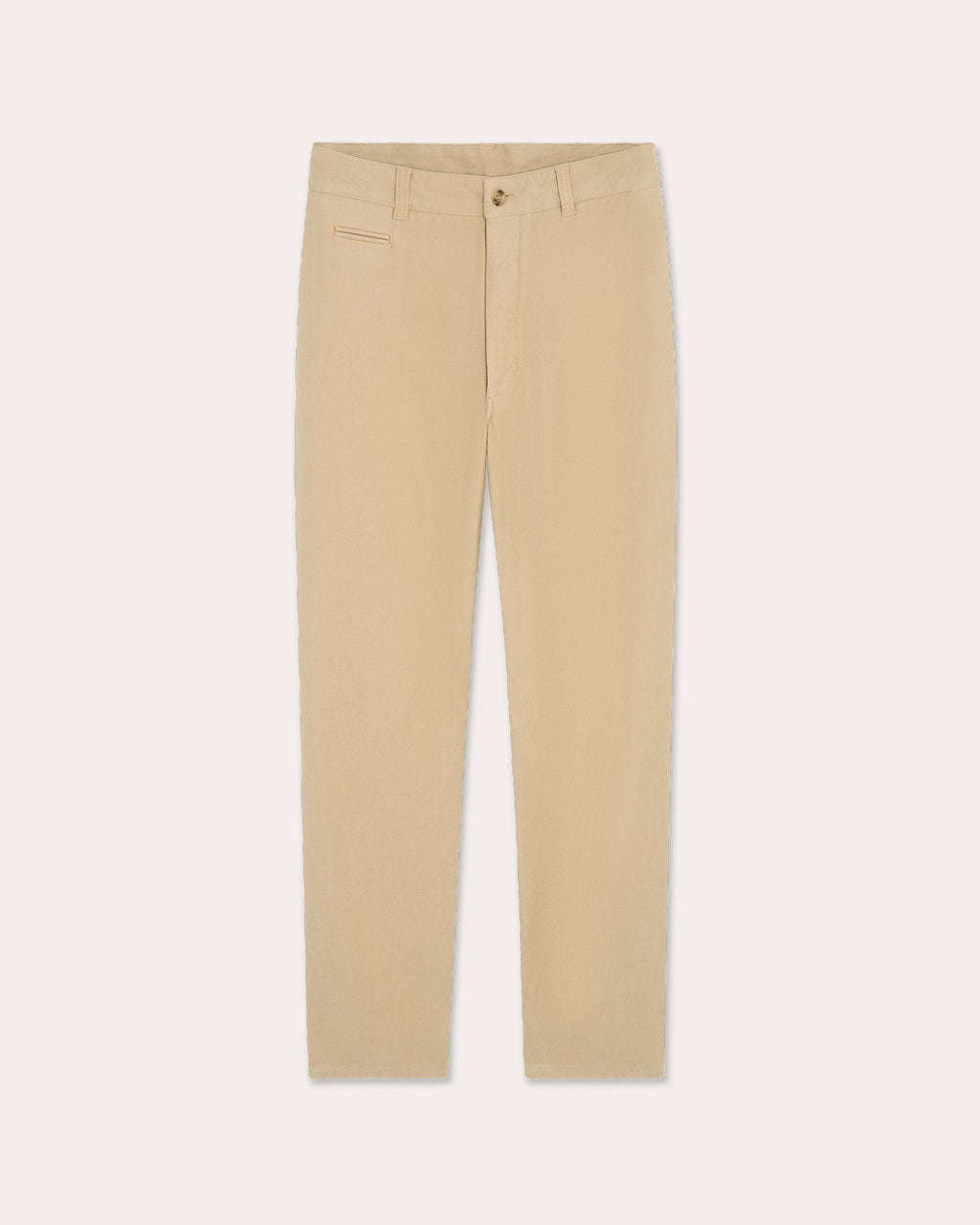 Pantalon casual en coton beige