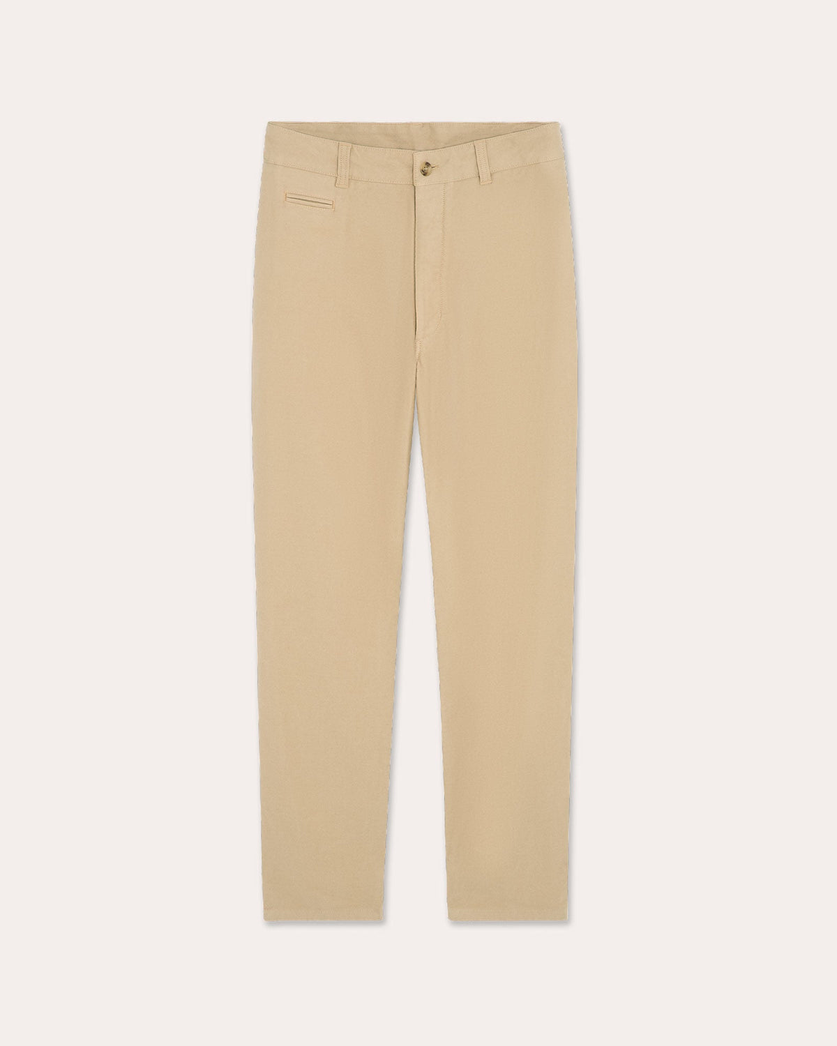 Pantalon casual en coton beige