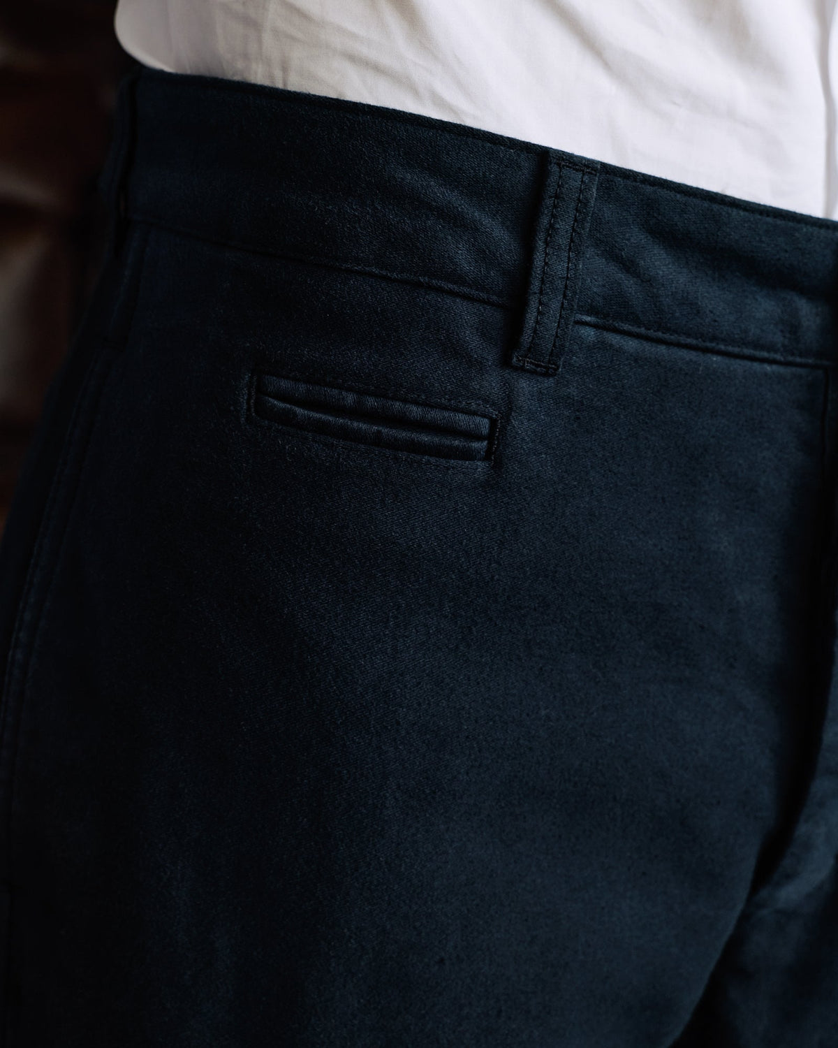 Pantalon casual en coton marine