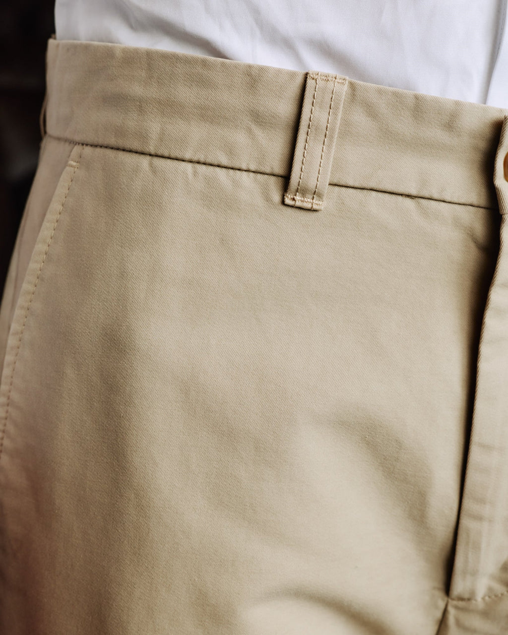Pantalon cargo en coton beige
