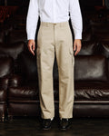 Pantalon cargo en coton beige