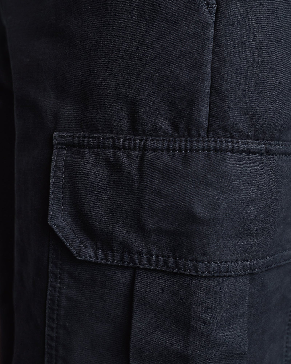 Pantalon cargo en coton marine