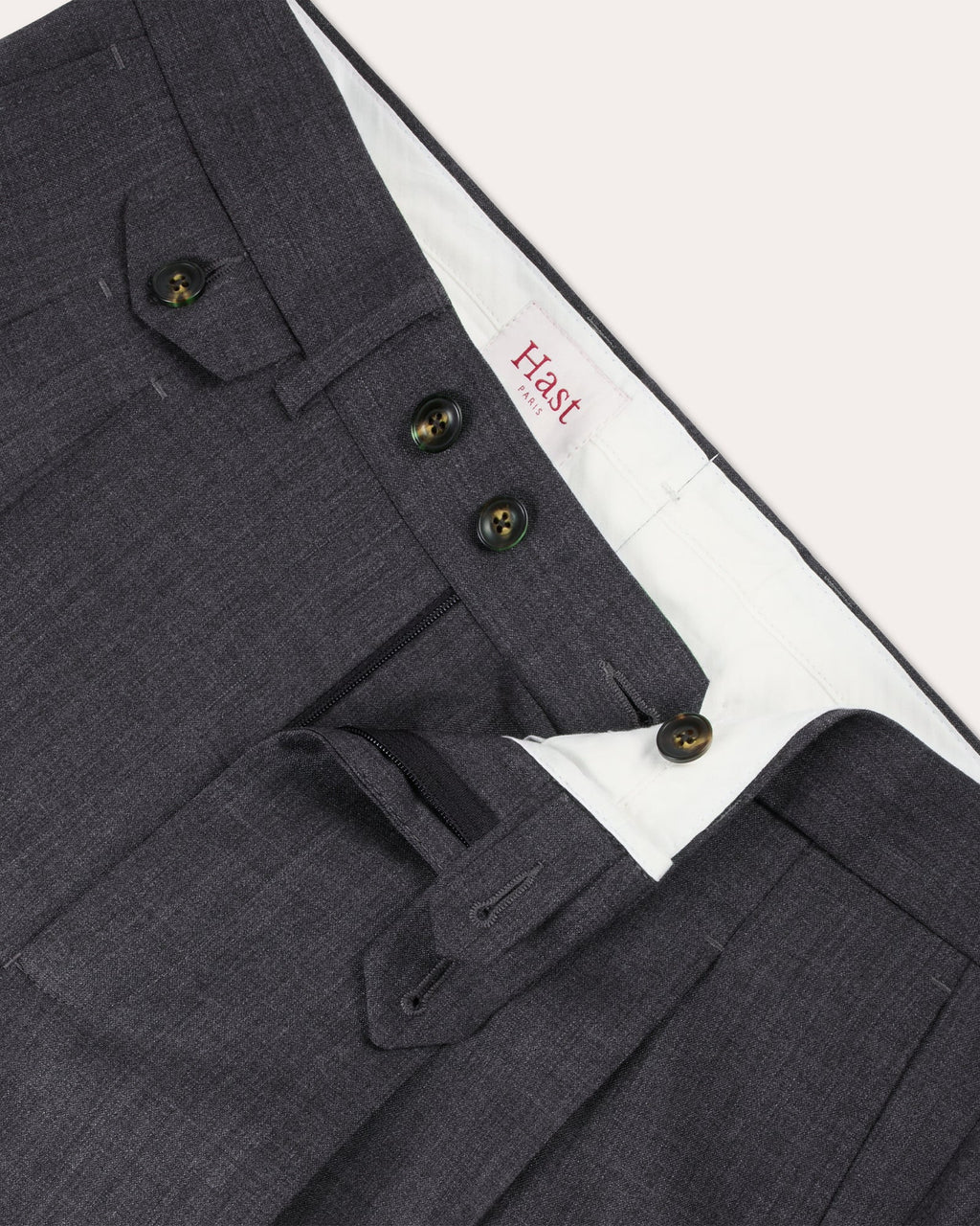 Costume formel en laine gris anthracite
