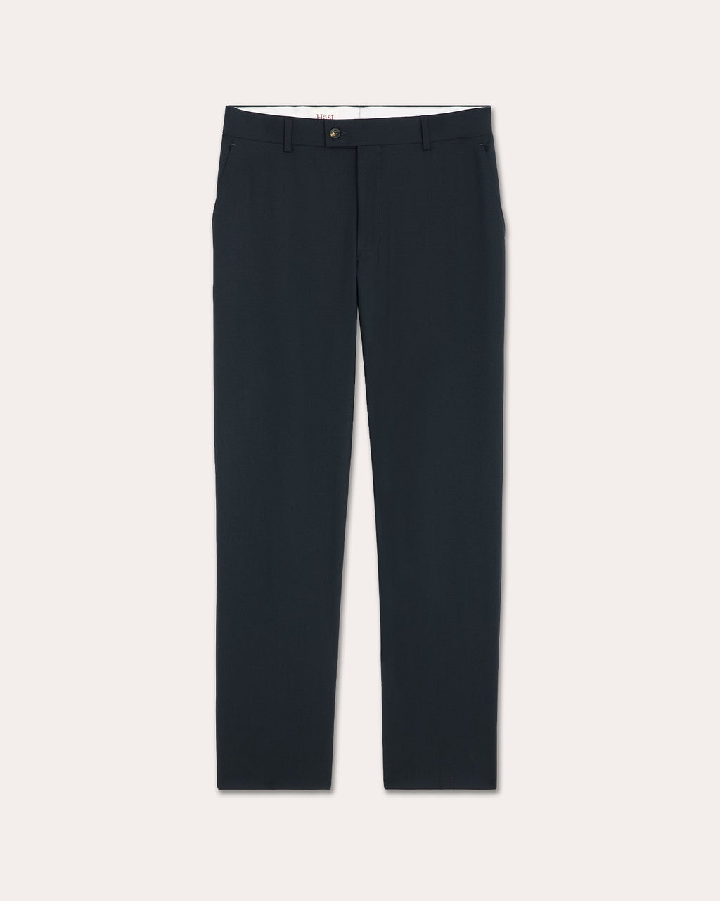 Costume formel en laine marine, pantalon droit