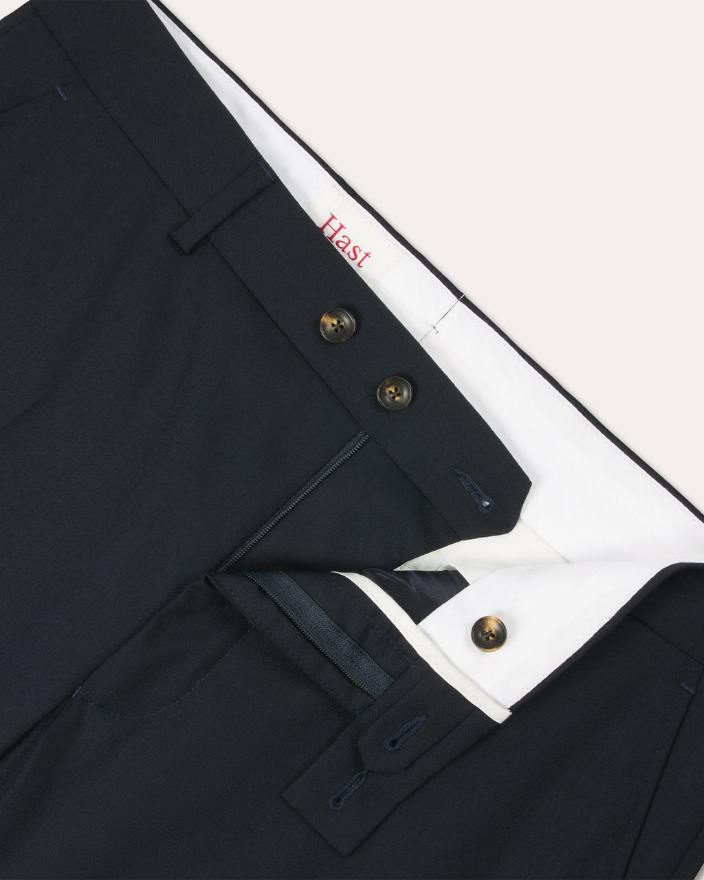 Costume formel en laine marine, pantalon droit