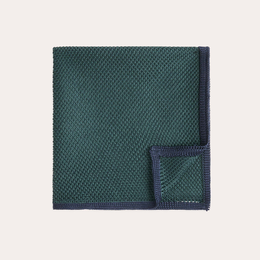 Pochette en grenadine de soie verte
