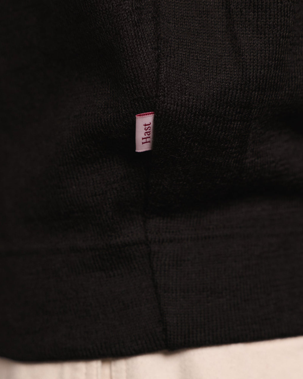 Polo manches longues en laine marron
