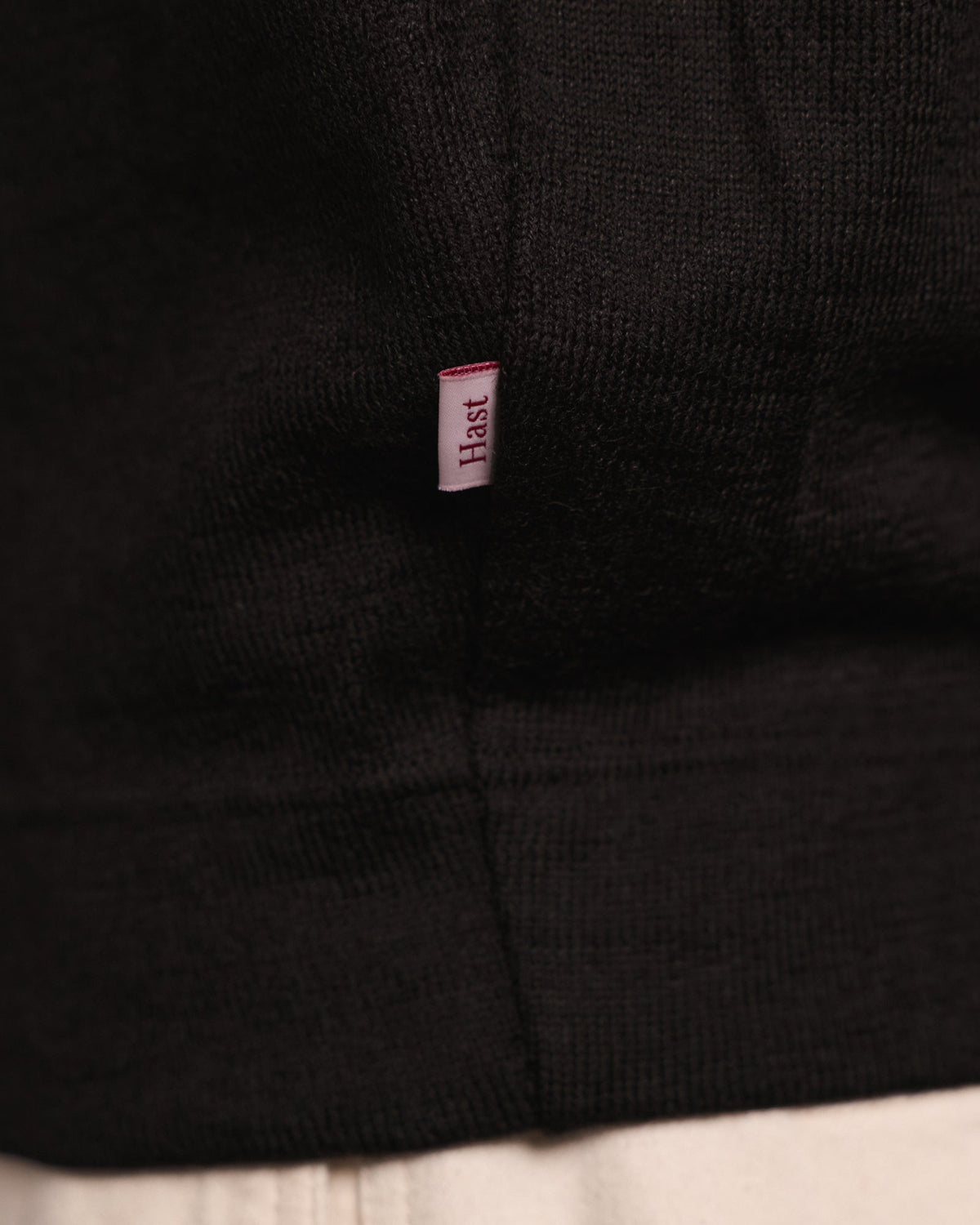 Polo manches longues en laine marron