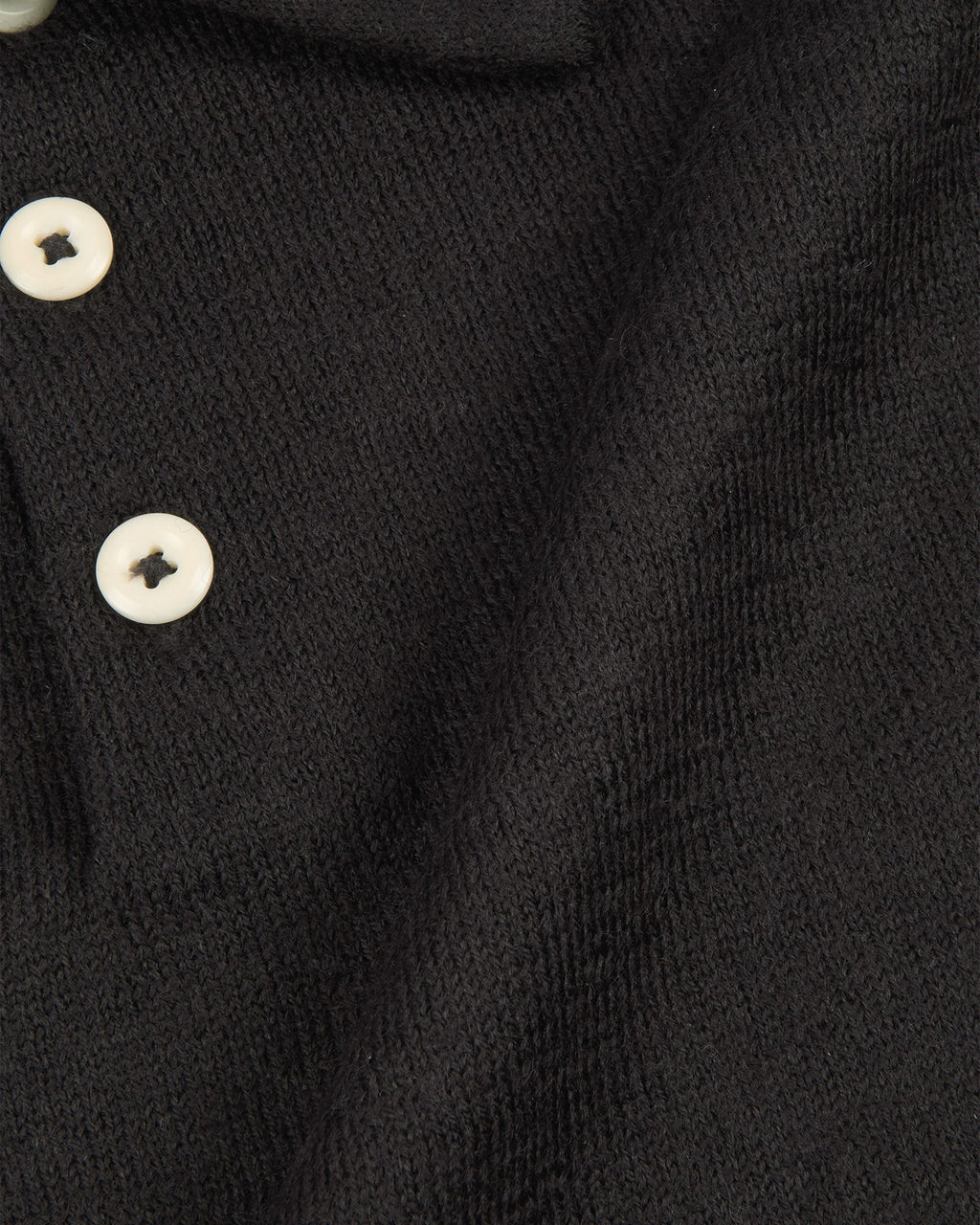 Polo manches longues en laine marron