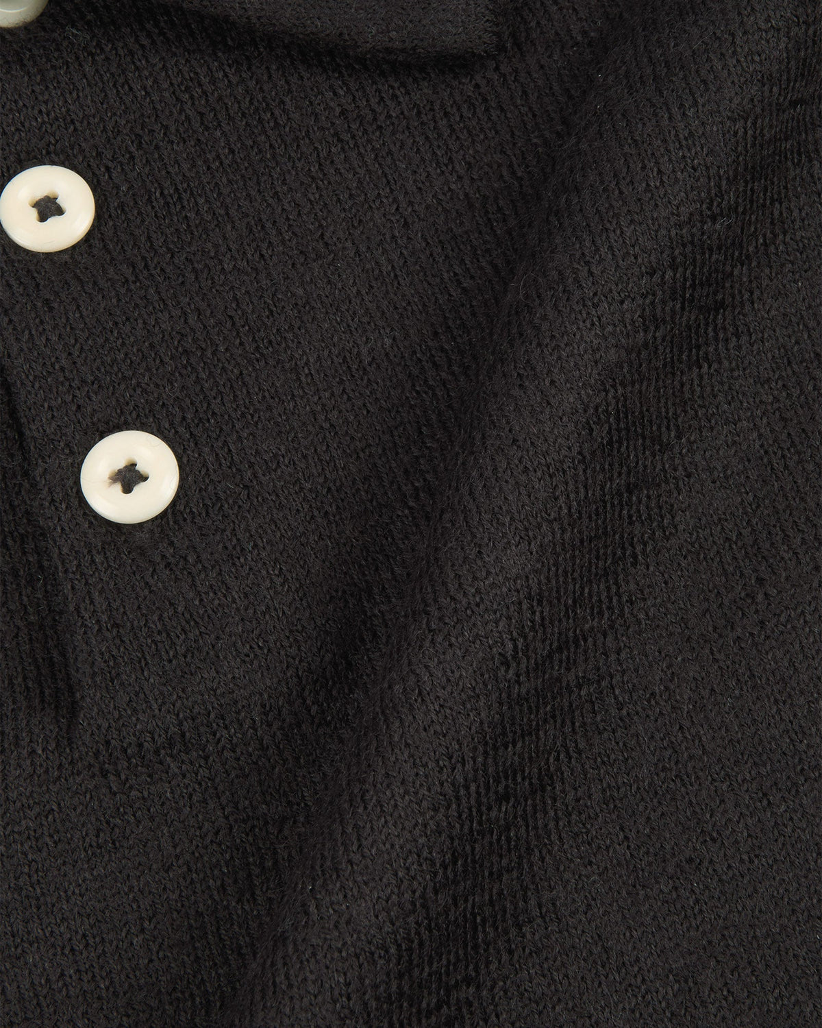 Polo manches longues en laine marron