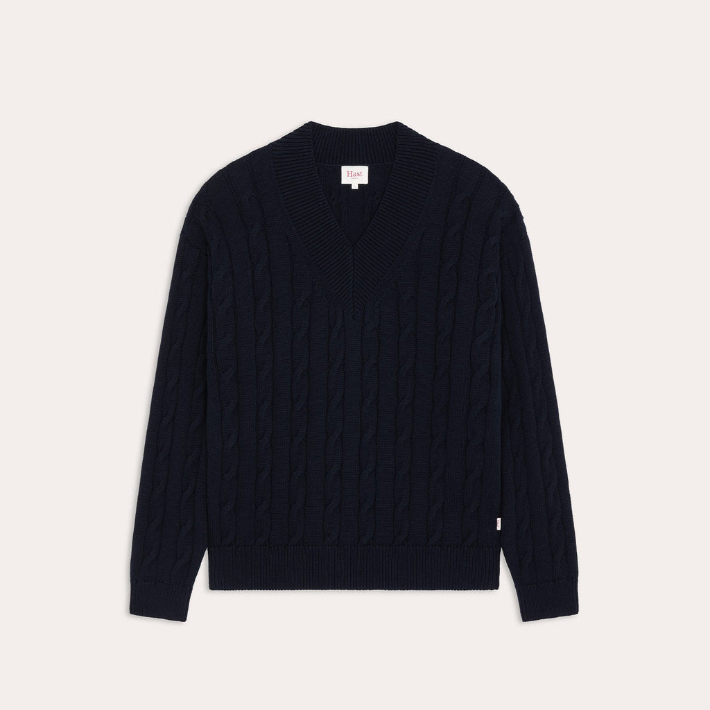 Pull en coton marine