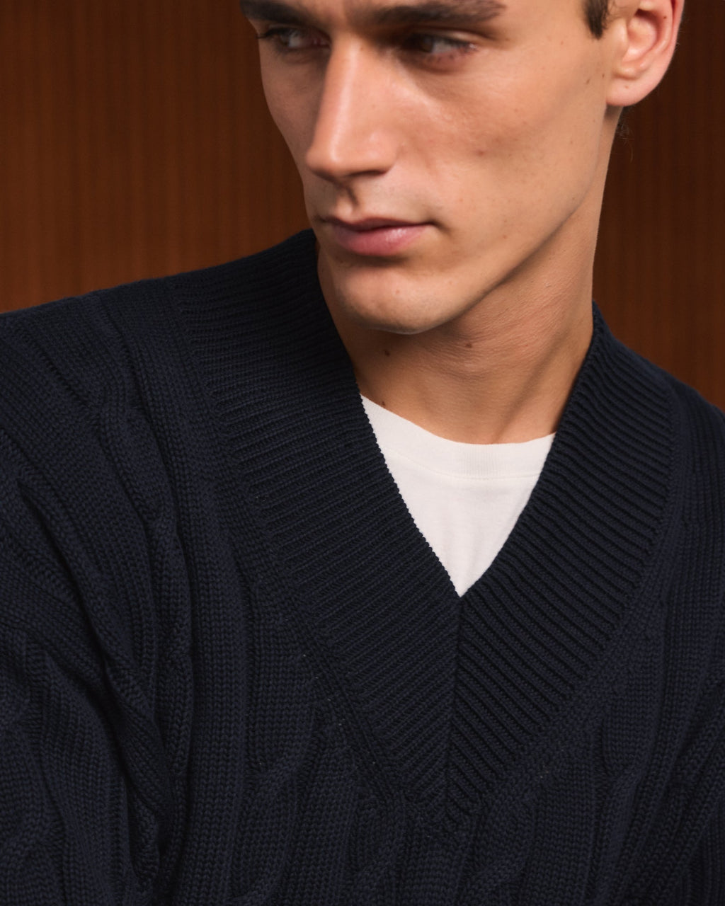 Pull en coton marine