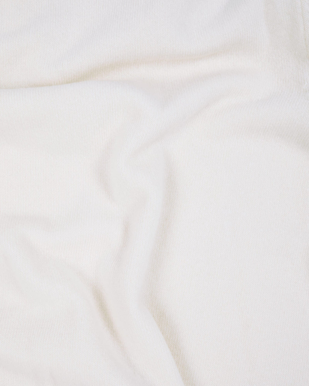 Pull à col polo en laine mérinos écru