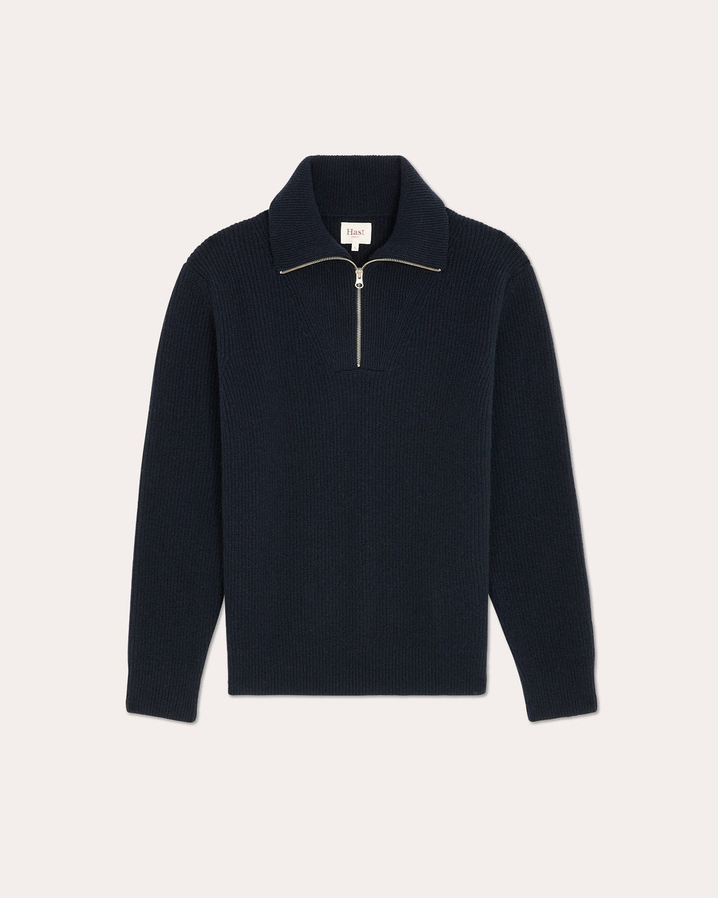 Pull col camionneur en laine extrafine marine