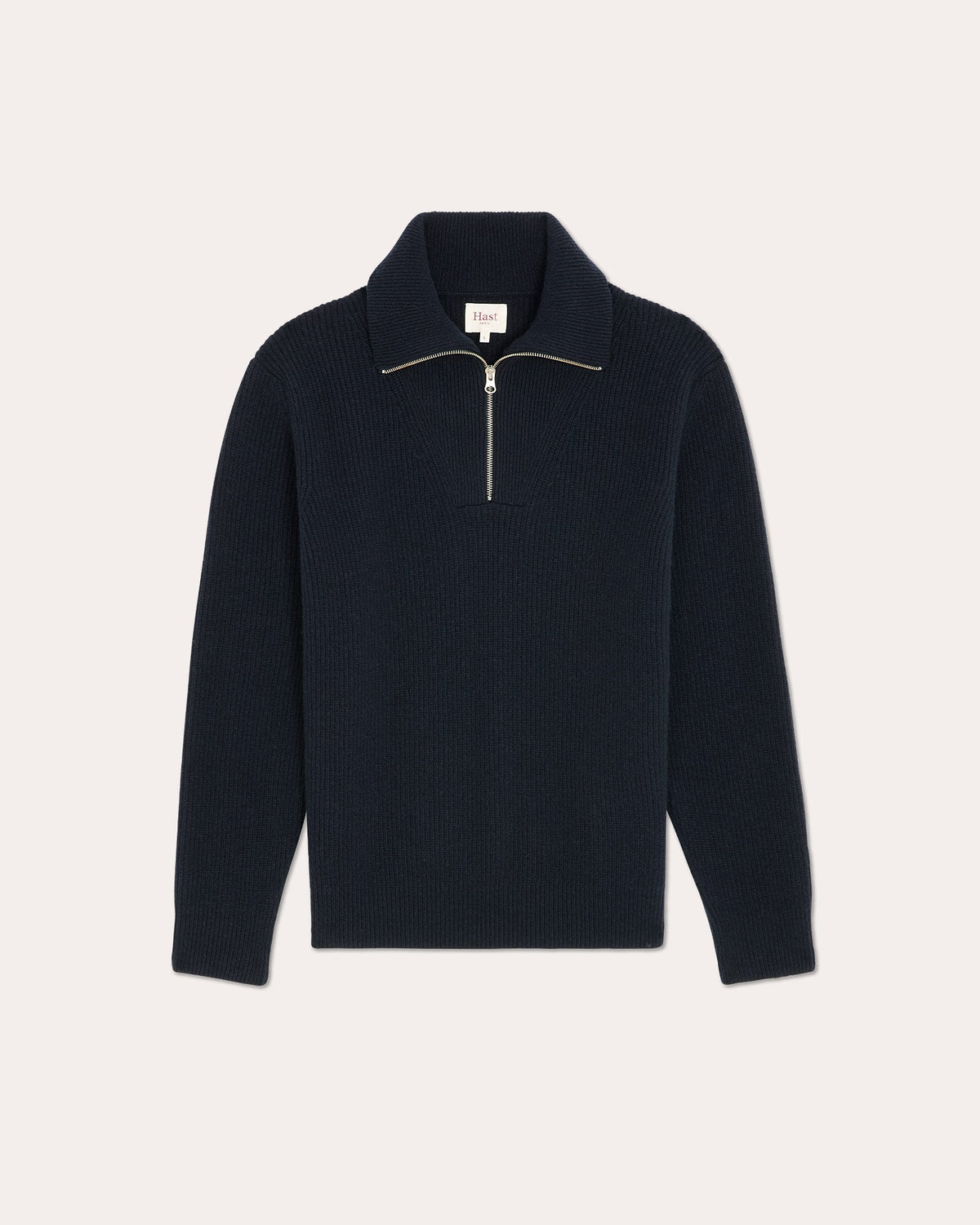 Pull col camionneur en laine extrafine marine