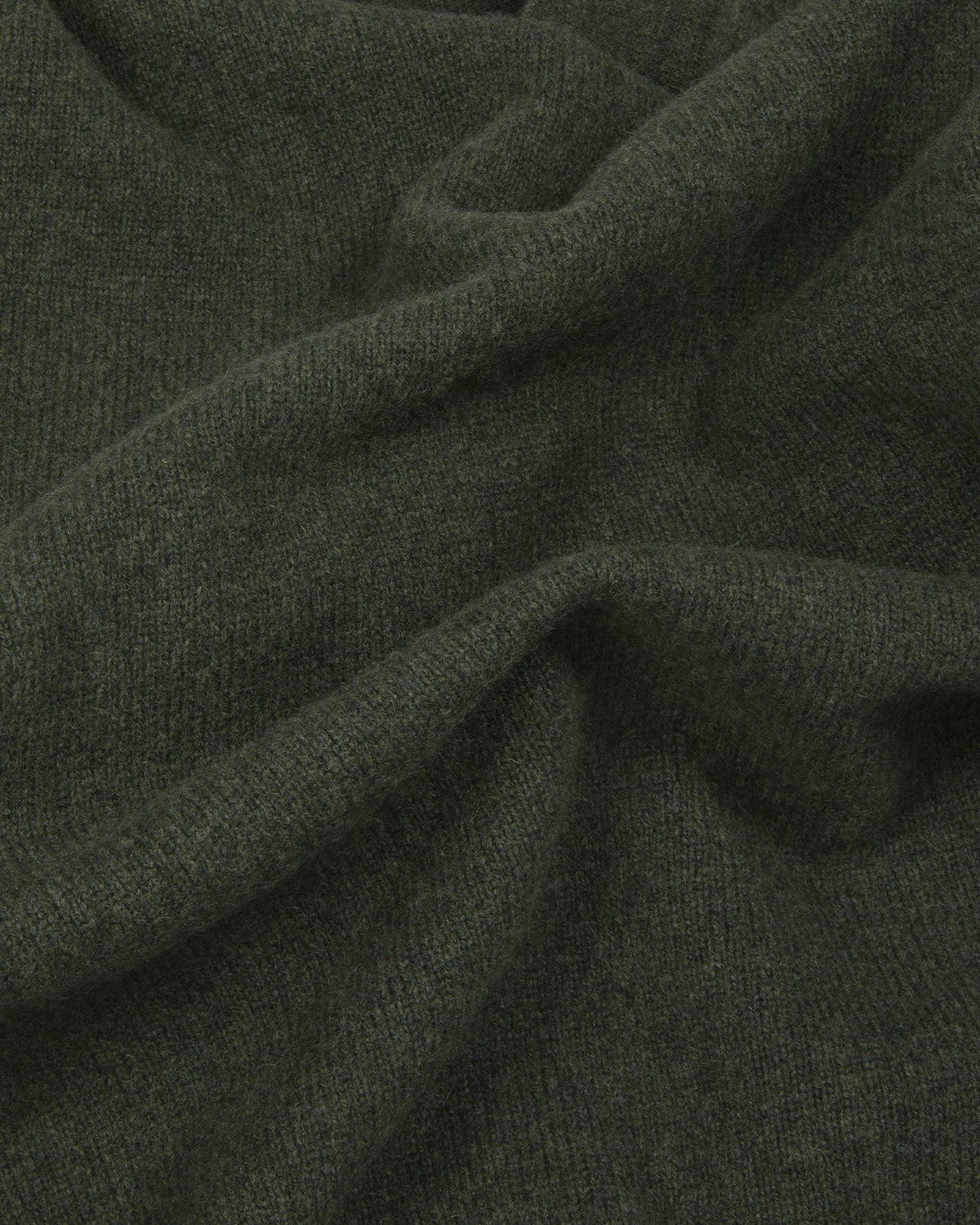 Pull col polo en laine mérinos extrafine vert