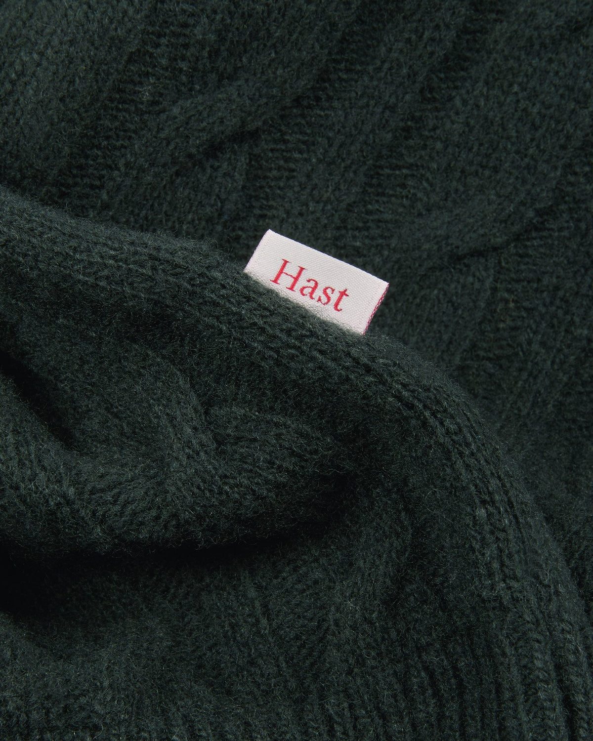 Pull col rond torsadé en laine mérinos extrafine vert