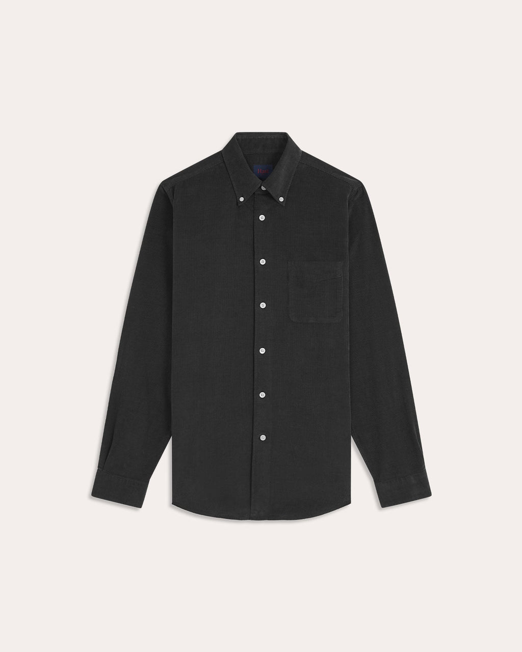 Chemise en velours gris anthracite