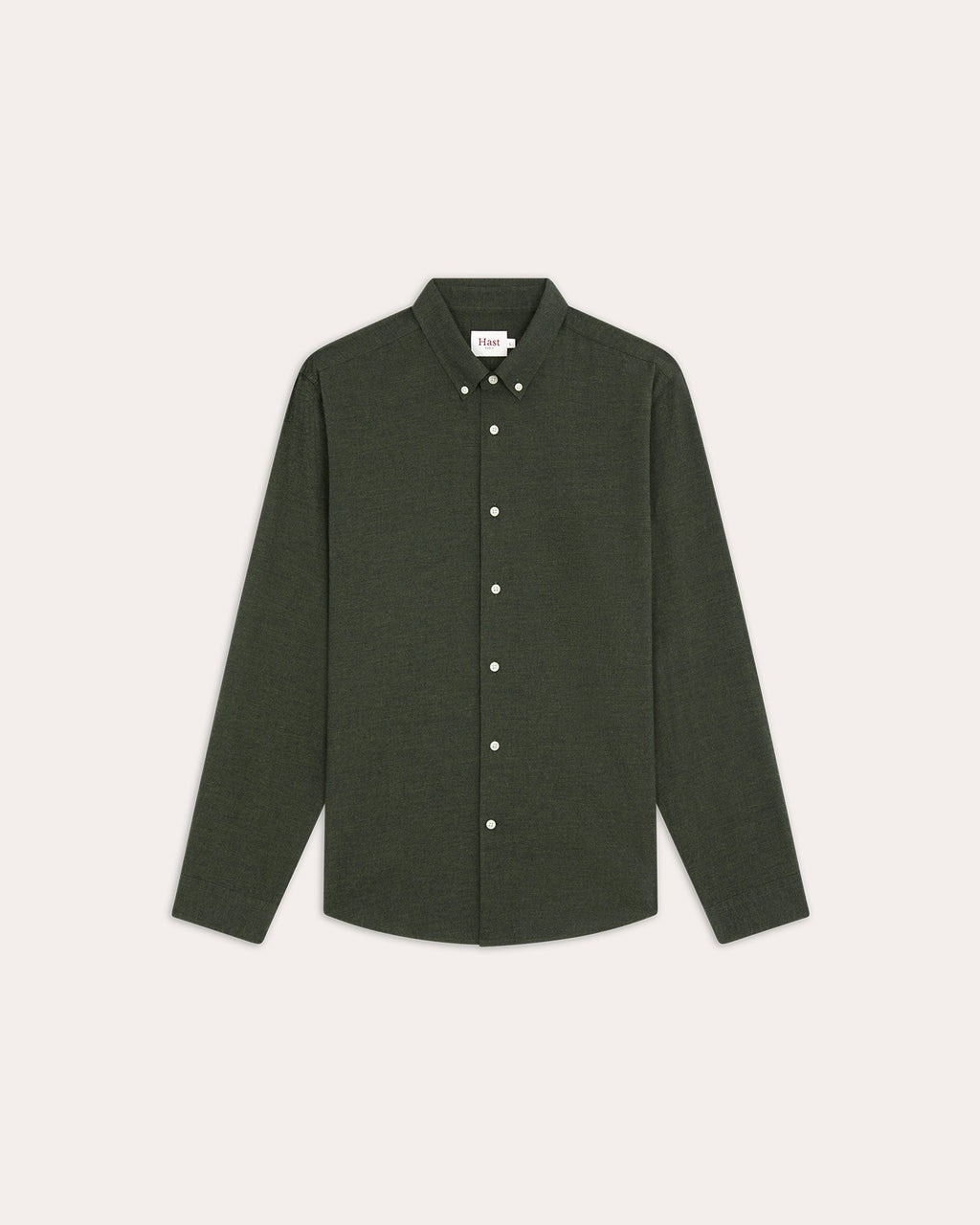 Chemise en flanelle verte à micro-chevrons
